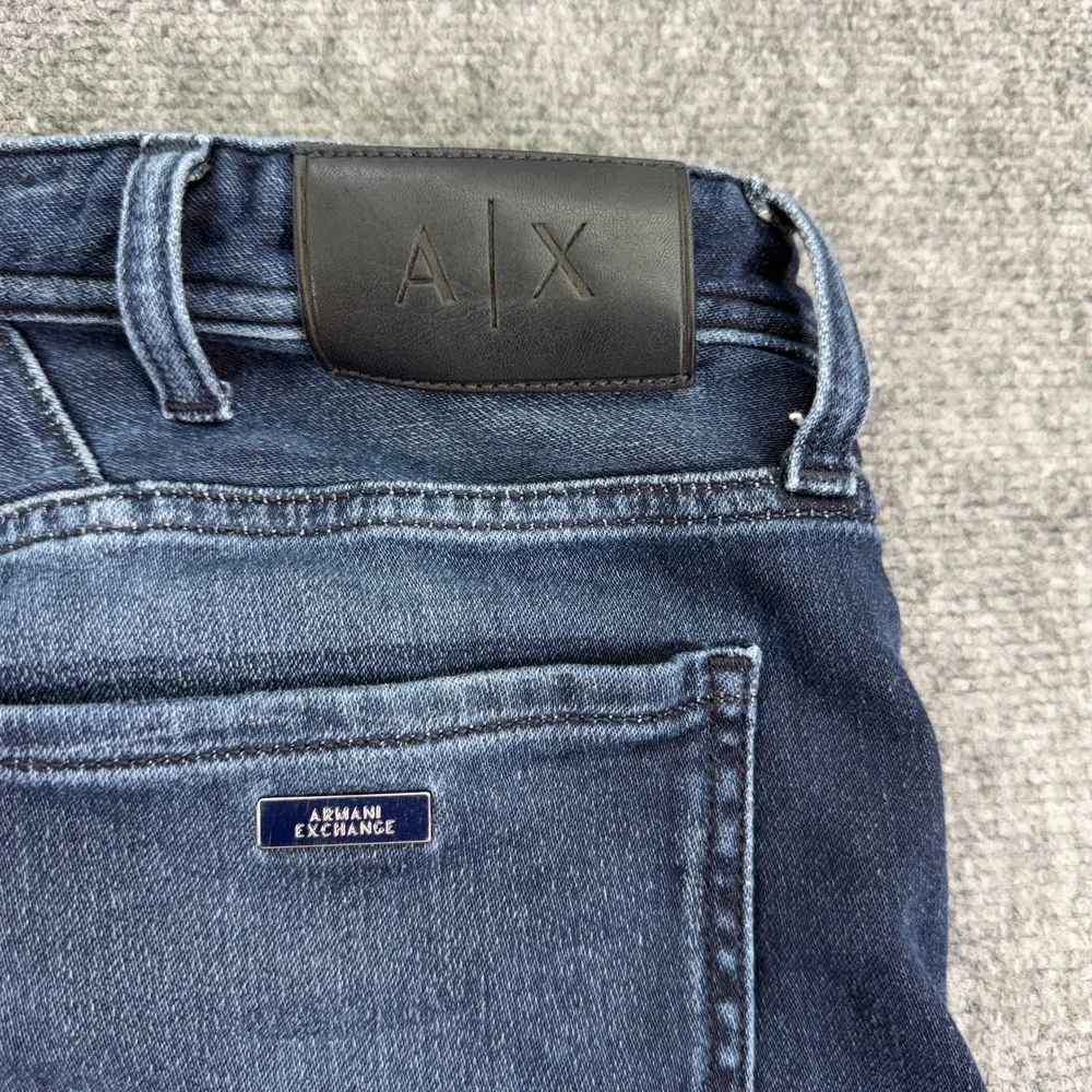 Armani‎ Exchange Jeans Mens 38 (Fits 39x31) Dark Blue J14 Skinny Stretch
